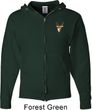 Buck Deer Patch Pocket Print Full Zip Hoodie