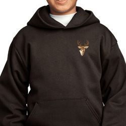 Buck Deer Patch Pocket Print Kids Hoodie