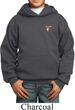 Buck Deer Patch Pocket Print Kids Hoodie