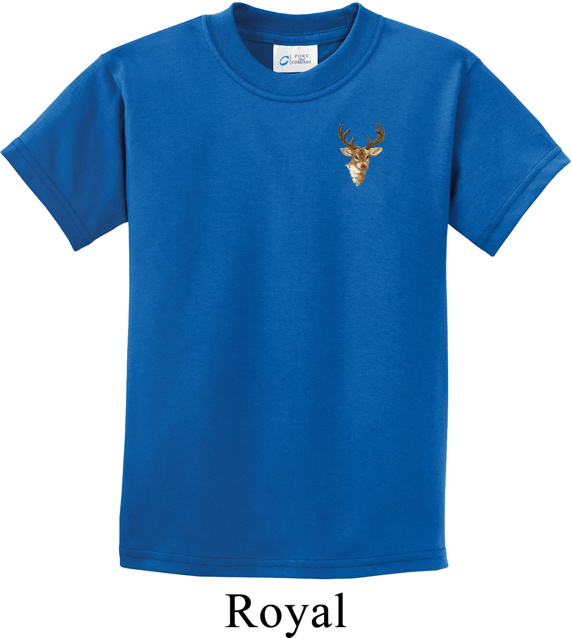 Buck Deer Patch Pocket Print Kids T-shirt