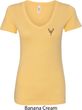 Buck Deer Patch Pocket Print Ladies V-neck