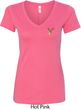 Buck Deer Patch Pocket Print Ladies V-neck