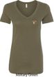 Buck Deer Patch Pocket Print Ladies V-neck