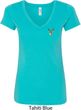 Buck Deer Patch Pocket Print Ladies V-neck