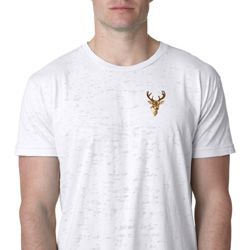 Buck Deer Patch Pocket Print Mens Burnout Shirt Buck Deer Patch Pocket Print Mens Burnout Shirt