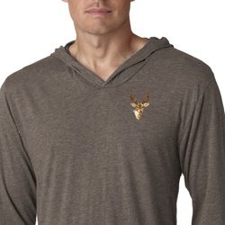 Buck Deer Patch Pocket Print Mens Lightweight Hoodie Buck Deer Patch Pocket Print Mens Lightweight Hoodie