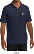 Buck Deer Patch Pocket Print Mens Pique Polo