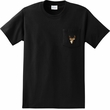 Buck Deer Patch Pocket Print Mens Pocket T-shirt