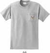 Buck Deer Patch Pocket Print Mens Pocket T-shirt