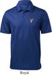 Buck Deer Patch Pocket Print Mens Textured Polo