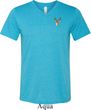Buck Deer Patch Pocket Print Mens Tri Blend V-neck
