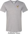 Buck Deer Patch Pocket Print Mens Tri Blend V-neck