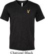 Buck Deer Patch Pocket Print Mens Tri Blend V-neck