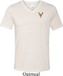 Buck Deer Patch Pocket Print Mens Tri Blend V-neck