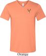 Buck Deer Patch Pocket Print Mens Tri Blend V-neck