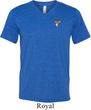 Buck Deer Patch Pocket Print Mens Tri Blend V-neck