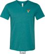 Buck Deer Patch Pocket Print Mens Tri Blend V-neck