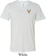 Buck Deer Patch Pocket Print Mens Tri Blend V-neck