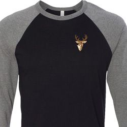 Buck Deer Patch Pocket Print Raglan Shirt Buck Deer Patch Pocket Print Raglan Shirt