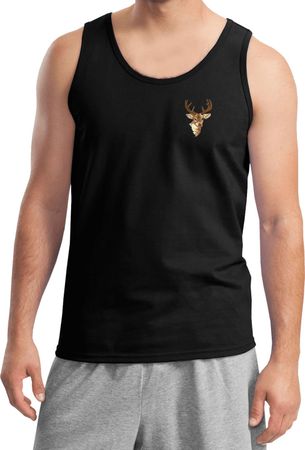 Buck Deer Patch Pocket Print Tank Top