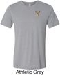 Buck Deer Patch Pocket Print Tri Blend T-shirt