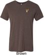 Buck Deer Patch Pocket Print Tri Blend T-shirt