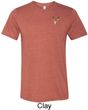 Buck Deer Patch Pocket Print Tri Blend T-shirt