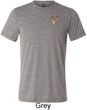 Buck Deer Patch Pocket Print Tri Blend T-shirt