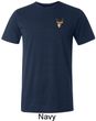 Buck Deer Patch Pocket Print Tri Blend T-shirt