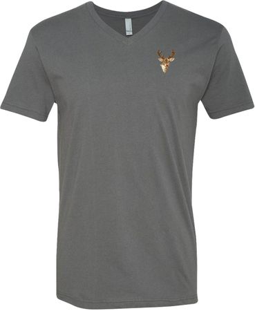 Buck Deer Patch Pocket Print V-neck