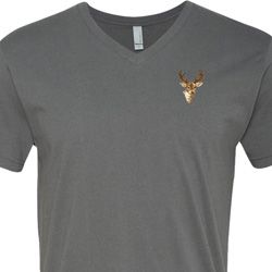 Buck Deer Patch Pocket Print V-neck Buck Deer Patch Pocket Print V-neck