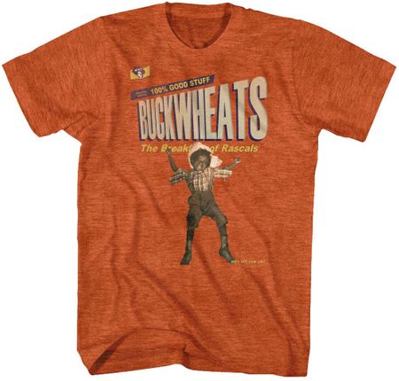 Buckwheat - Little Rascals BUCKWHEATS Cereal Tee T-Shirt - Orange