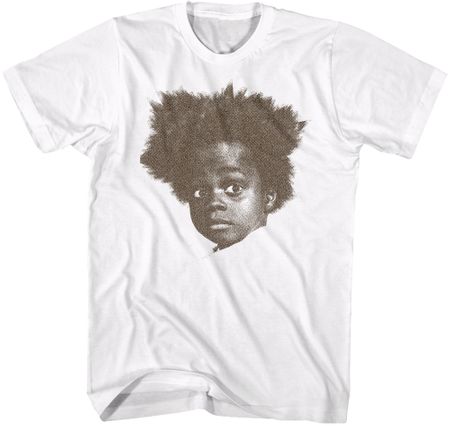 Buckwheat T-shirt Little Rascals Funny Big Head Adult White Tee Shirt
