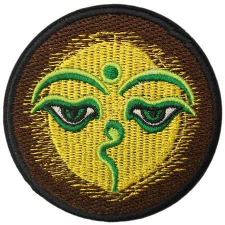 Buddha Eyes Iron On Applique Patch