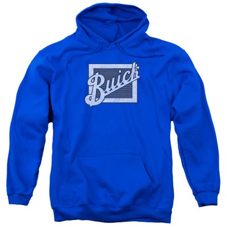 Buick Hoodie Distressed Emblen Royal Blue Sweatshirt Hoody
