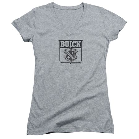 Buick Juniors V Neck Shirt 1946 Emblem Athletic Heather T-Shirt