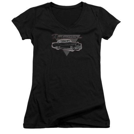 Buick Juniors V Neck Shirt 1952 Roadmaster Black T-Shirt