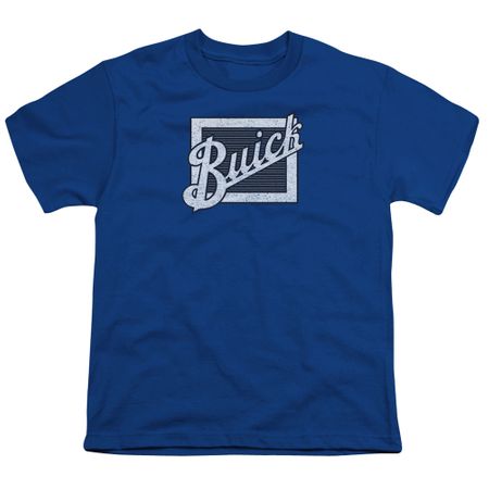Buick Kids Shirt Distressed Emblen Royal Blue T-Shirt