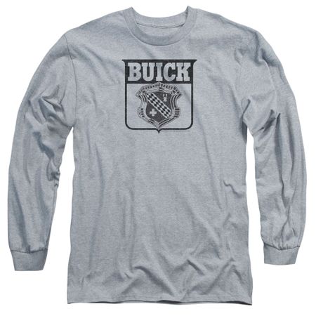 Buick Long Sleeve Shirt 1946 Emblem Athletic Heather Tee T-Shirt