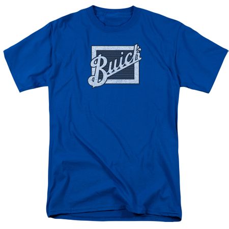 Buick Shirt Distressed Emblen Royal Blue T-Shirt