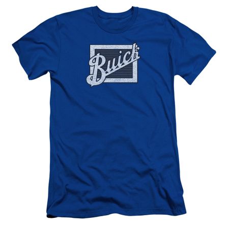 Buick Slim Fit Shirt Distressed Emblen Royal Blue T-Shirt