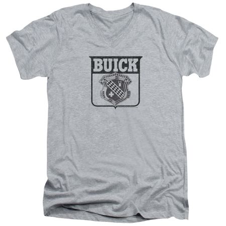 Buick Slim Fit V-Neck Shirt 1946 Emblem Athletic Heather T-Shirt