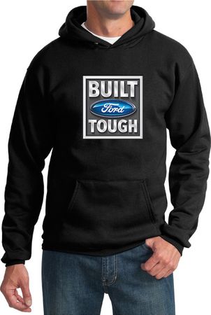 Built Ford Tough Hoodie Ford Logo Mens Black Hoody