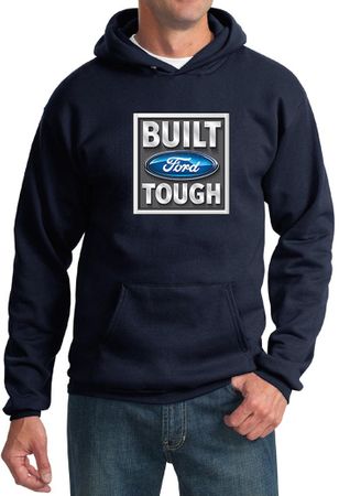 Built Ford Tough Hoodie Ford Logo Mens Navy Hoody