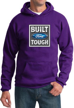 Built Ford Tough Hoodie Ford Logo Mens Purple Hoody