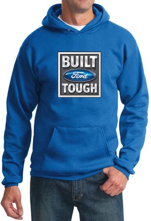 Built Ford Tough Hoodie Ford Logo Mens Royal Hoody