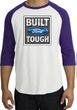Built Ford Tough Raglan Shirt - Ford Logo Adult White/Purple T-Shirt