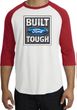Built Ford Tough Raglan Shirt - Ford Logo Adult White/Red T-Shirt