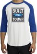 Built Ford Tough Raglan Shirt - Ford Logo Adult White/Royal T-Shirt