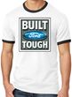 Built Ford Tough Ringer T-Shirts - Ford Logo Adult Tee Shirts